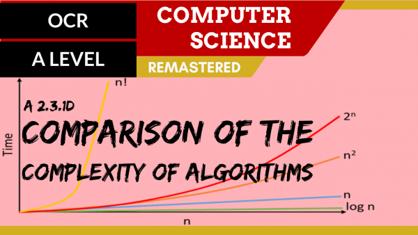 OCR A’LEVEL SLR26 Comparison of the complexity of algorithms