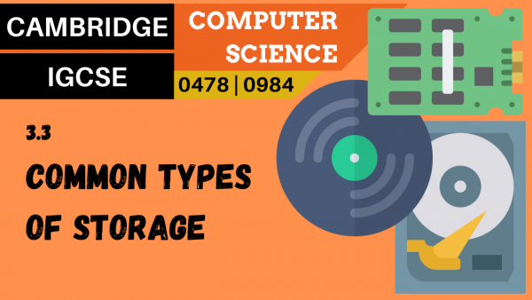 CAMBRIDGE IGCSE Topic 3.3 Common types of secondary storage