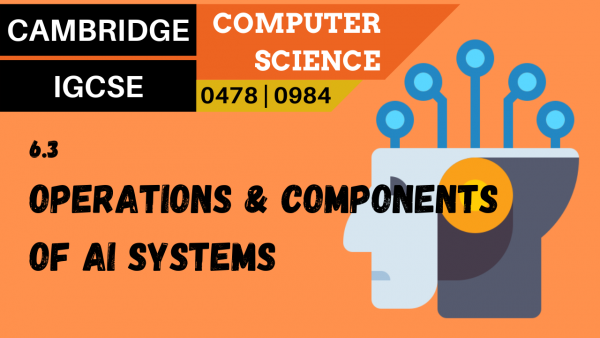 CAMBRIDGE IGCSE Topic 6.3 Basic operations and components of AI systems